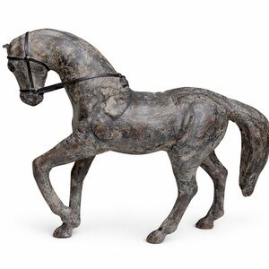 Rustic Horse Sculpture Figurine Distressed Finish Farmhouse Decor 12”